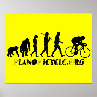 Affiches Evolution du cyclisme Arty Logo Plano Texas Gear