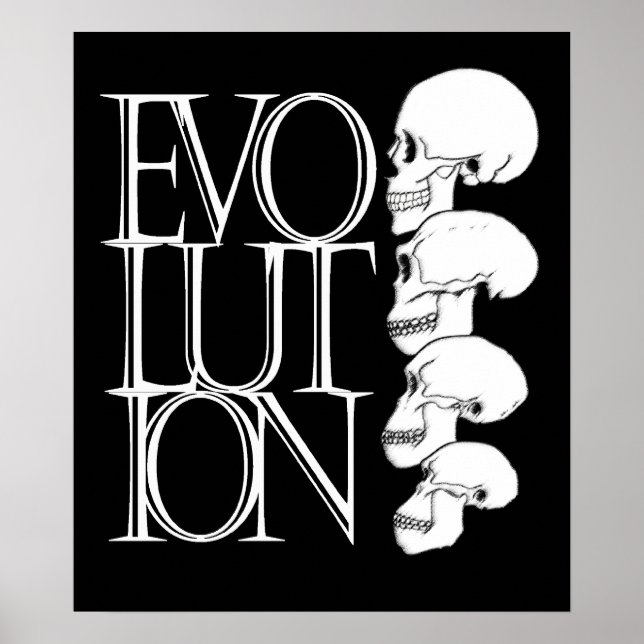 Affiches Évolution (noir, avec bordure blanche) (Devant)