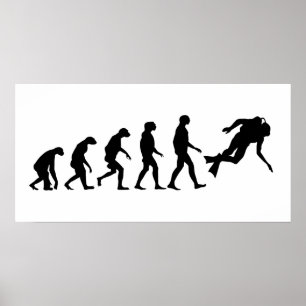 Affiches Evolution of Scuba Diving