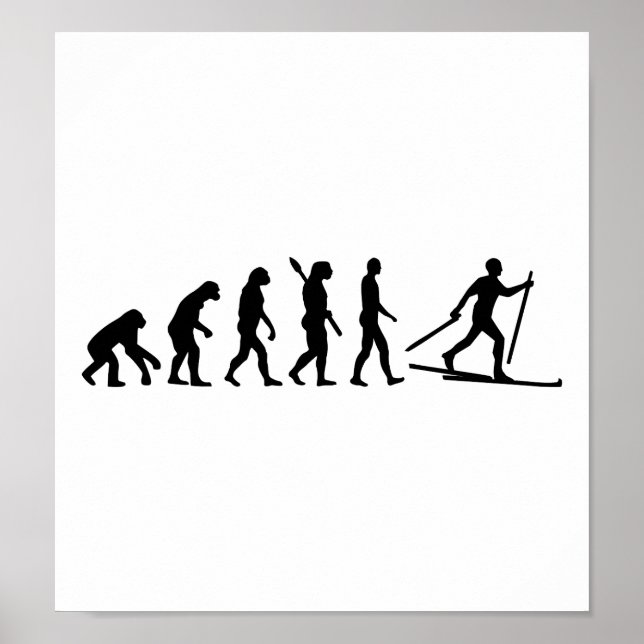 Affiches Evolution Ski de fond (Devant)