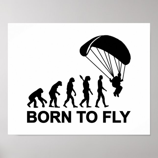 Affiches Evolution Skydiving né à voler (Devant)