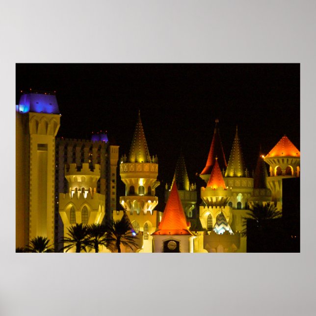 Affiches Excalibur Hotel and Casino at Night (Devant)