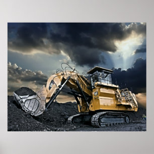 Affiches Excavateur de service lourd
