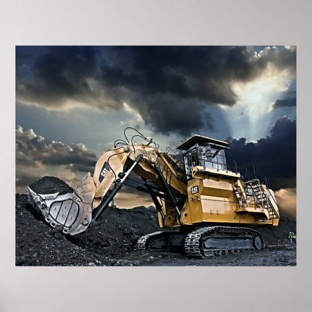 Affiches Excavateur de service lourd (Devant)