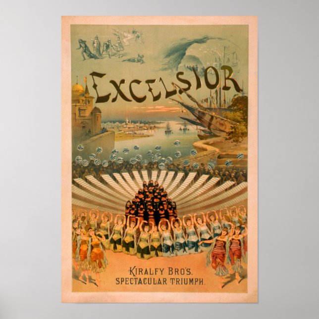 Affiches Excelsior Kiralfy Spectacular Triumph Theater (Devant)