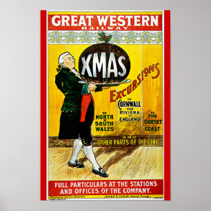 Affiches Excursions de Noël du Great Western Railway