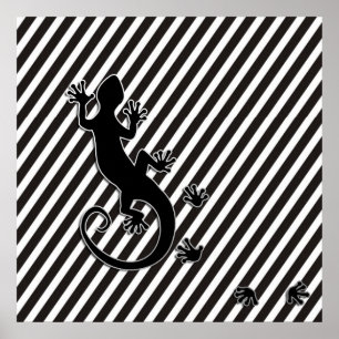 Affiches Exécution de Gecko bandes noires