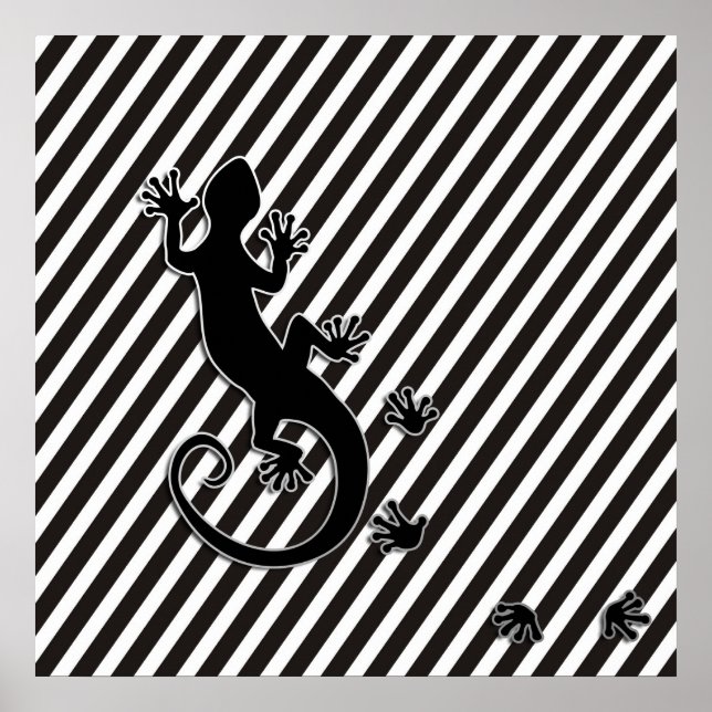 Affiches Exécution de Gecko | bandes noires (Devant)