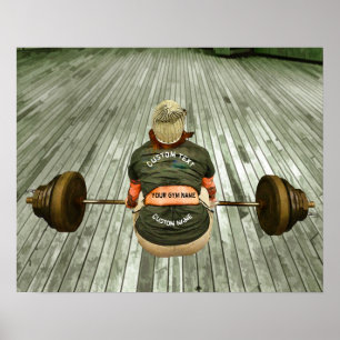 Affiches Exercice De Formation Poids Du Propriétaire Du Gym