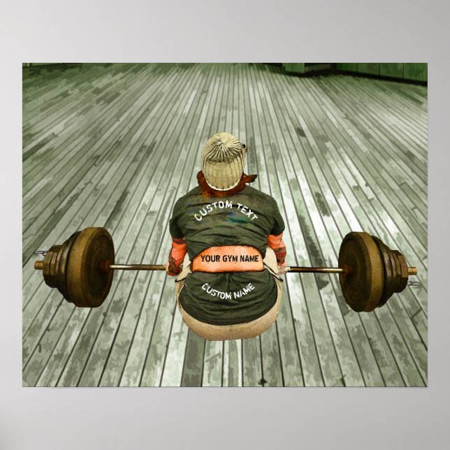 Affiches Exercice De Formation Poids Du Propriétaire Du Gym (Devant)