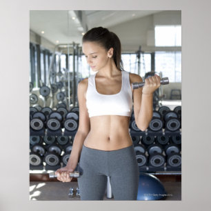 Affiches Exercice, gym, Sport, Femme, Soins du corps, Jour,