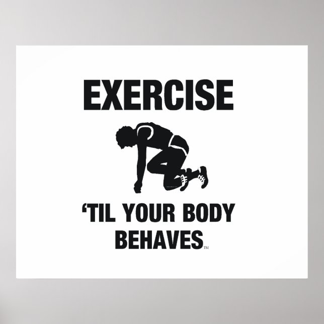 Affiches Exercice TOP Jusqu'à ce que votre corps se comport (Devant)