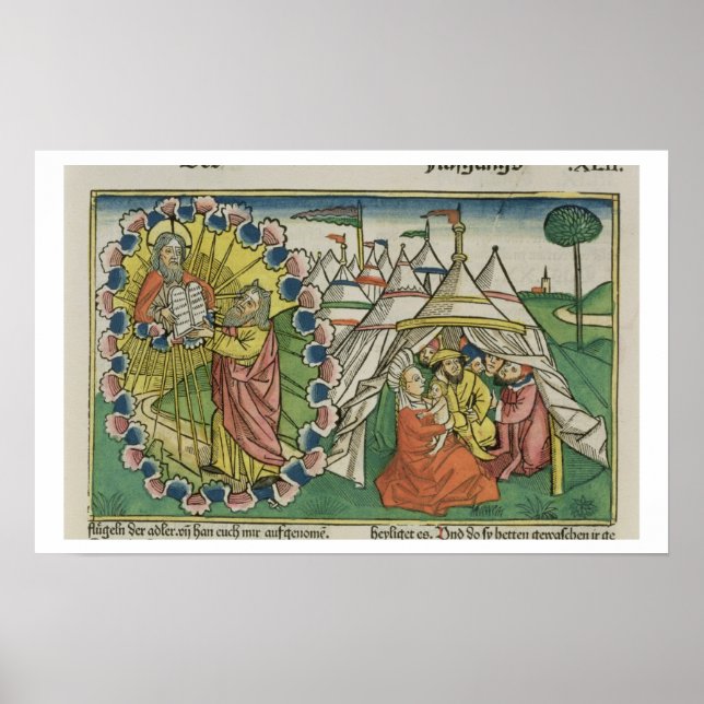 Affiches Exode 20 1-5 Moïse recevant les Dix Commandements (Devant)