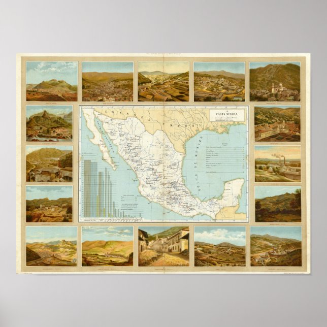 Affiches Exploitation minière au Mexique (Devant)