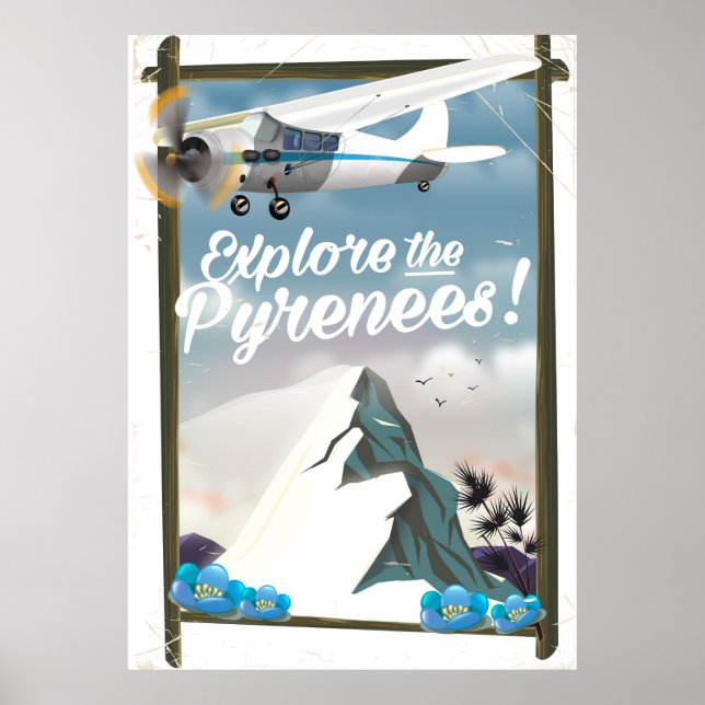 Affiches Explorez les montagnes européennes des Pyrénées. (Devant)