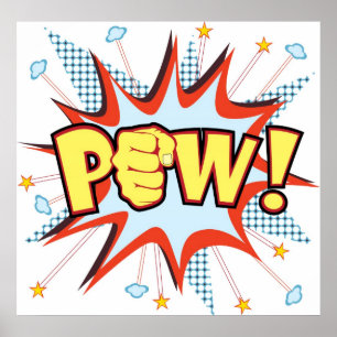 Affiches explosion de bande dessinée de pow