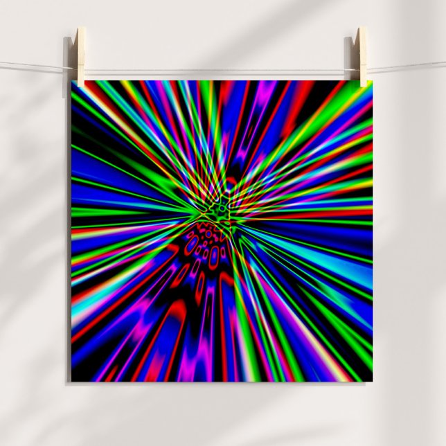 Affiches Explosion de néon (Neon Explosion Abstract Digital Poster)