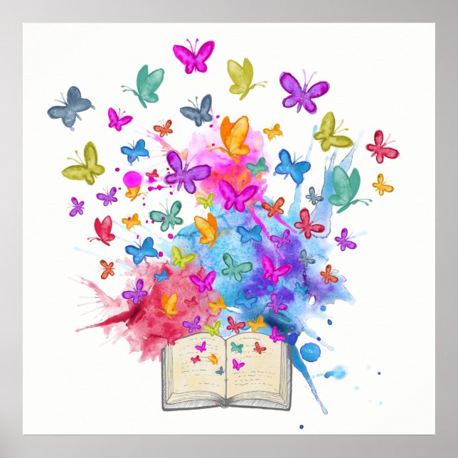 Affiches Explosion de papillons (Devant)
