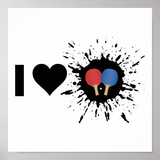 Affiches Explosive I Love Ping Pong (Devant)