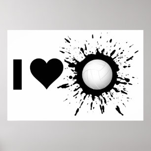 Affiches Explosive I Love Volleyball 1