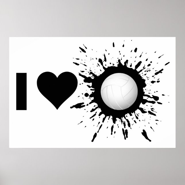 Affiches Explosive I Love Volleyball 1 (Devant)