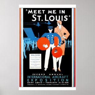 Affiches Exposition internationale vintage d'avions