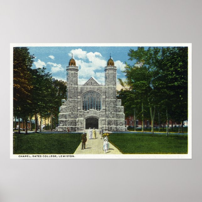 Affiches Exterior View of Bates College Chapel (Devant)