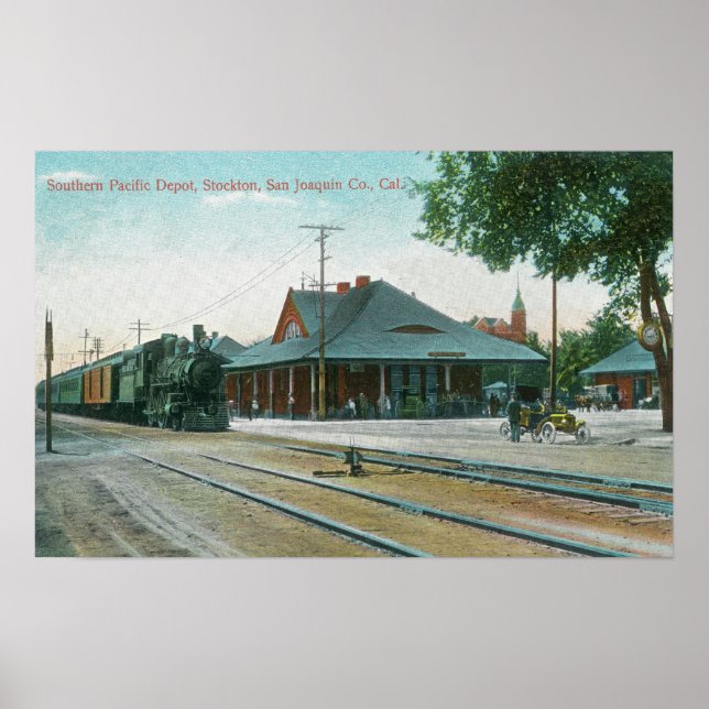 Affiches Exterior View of the Southern Pacific Depot (Devant)