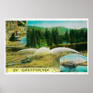 Affiches Extraction de l'or en Californie StateState