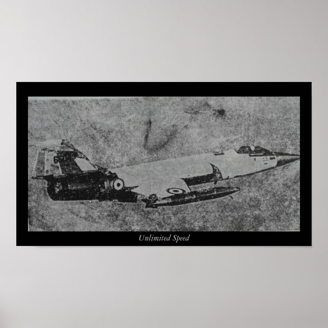 Affiches F-104 Starfighter, avion de chasse photo ancienne (Devant)
