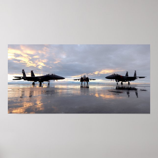 Affiches F-15SG et deux F-15E Strike Eagles Force aérienne (Devant)