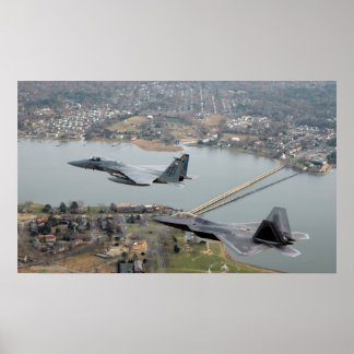 Affiches F-22 Raptor et F-15 Eagle