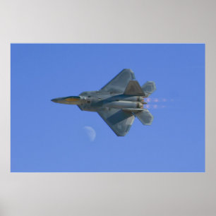 Affiches F-22 Raptor High Speed Pass Over the Moon