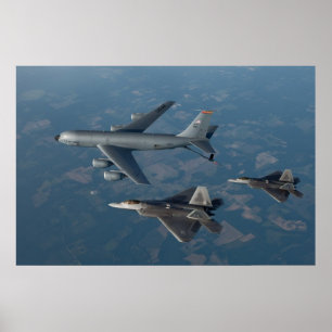 Affiches F-22 Raptors et KC-135 Stratotanker
