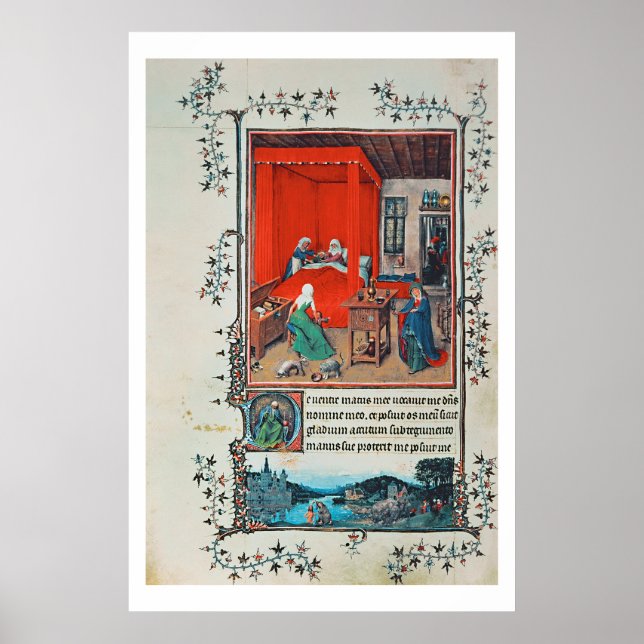 Affiches f.93v La naissance de Jean le Baptiste et du Bapti (Devant)