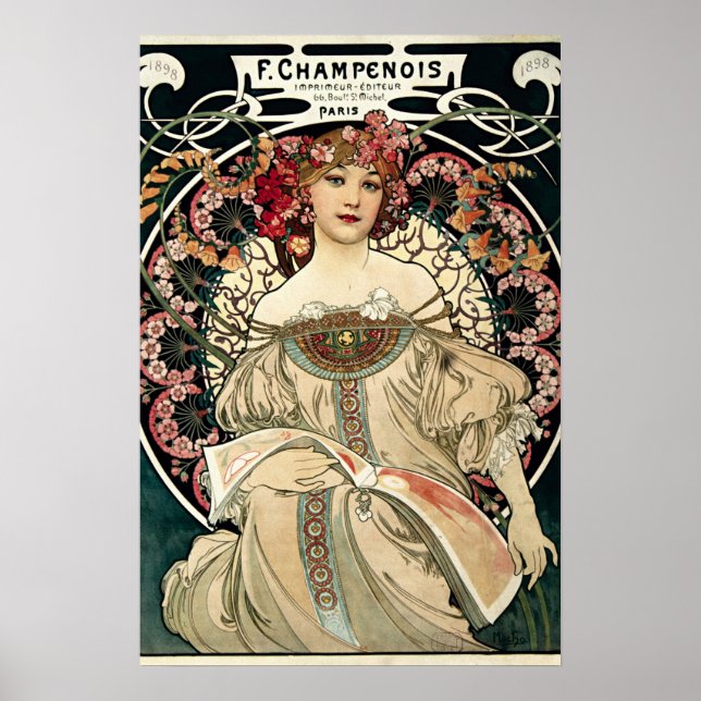 Affiches F. Champenois par Alphonse Mucha (Devant)