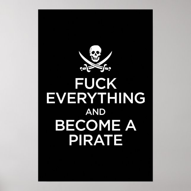 Affiches f*** tout et devenir pirate (Devant)