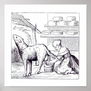 Affiches Fabrication de fromages en Suisse, après bois