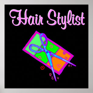 AFFICHES FABULOUS HAIR STYLIST HAIR CUT DESIGN