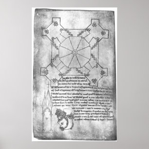 Affiches Fac-similez la copie d'un plan de la tour