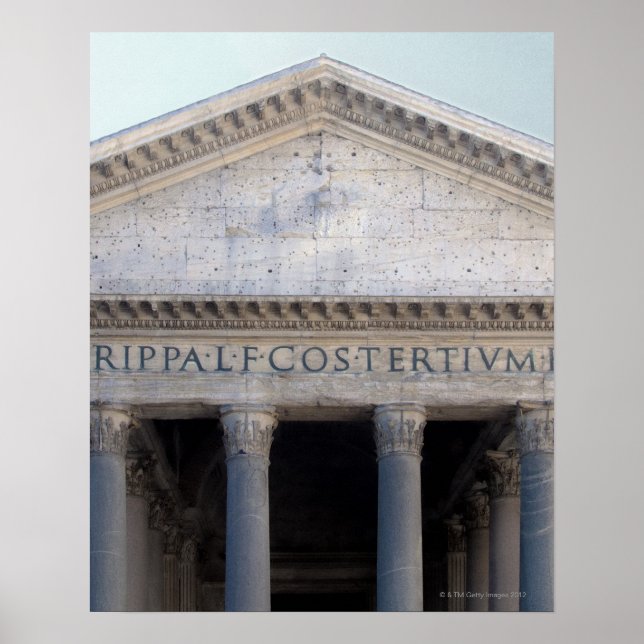 Affiches Façade du Panthéon à Rome, Italie. (Devant)