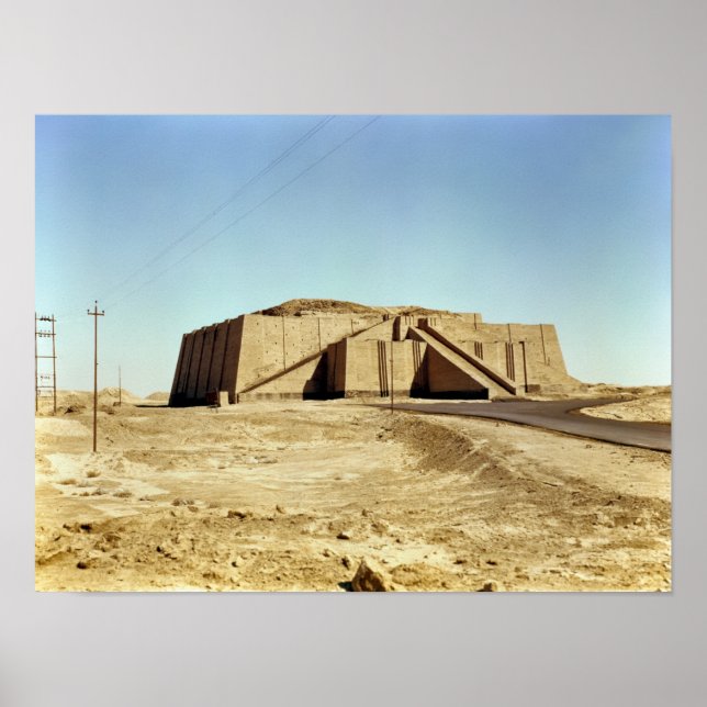 Affiches Façade nord-est du ziggurat, vers 2100 av. (Devant)