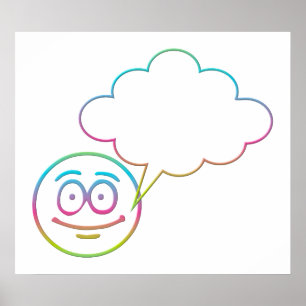 Affiches Face #1 avec bulle vocale