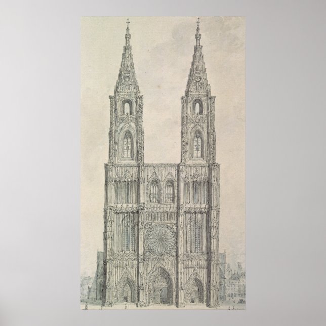 Affiches Face ouest de la cathédrale de Strasbourg (Devant)