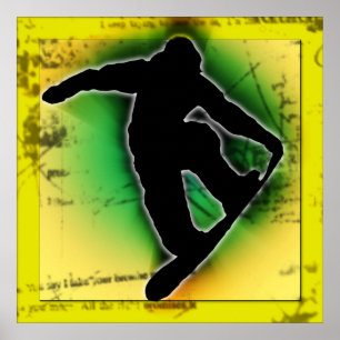 Affiches Faire du surf des neiges