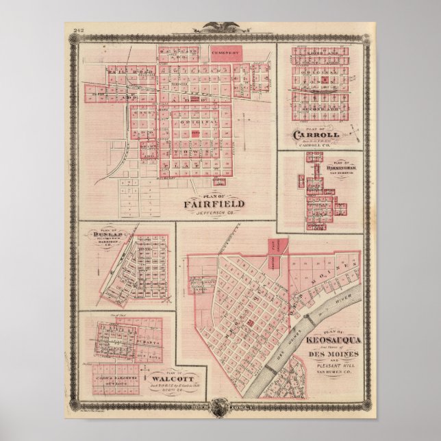 Affiches Fairfield, Carroll, Birmingham, Dunlap (Devant)