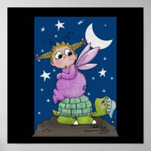 Affiches Fairy Baby réveille M. Turtle