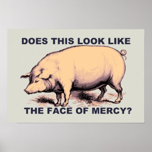 Affiches Fait ce ressembler au visage de la pitié ?  Porc