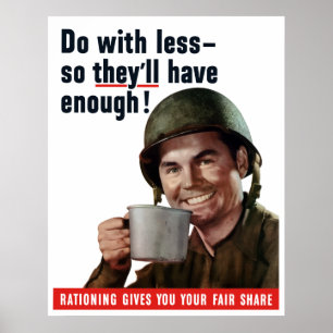 Affiches Faites avec moins pour qu'ils en aient assez