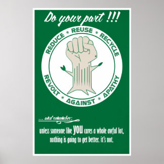 Affiches Faites votre part - Réduisez, réutilisez, recyclez